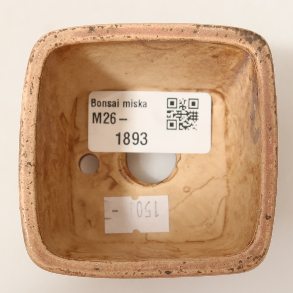 Keramische bonsaipot 6,5 x 6,5 x 4,5 cm, kleur roze