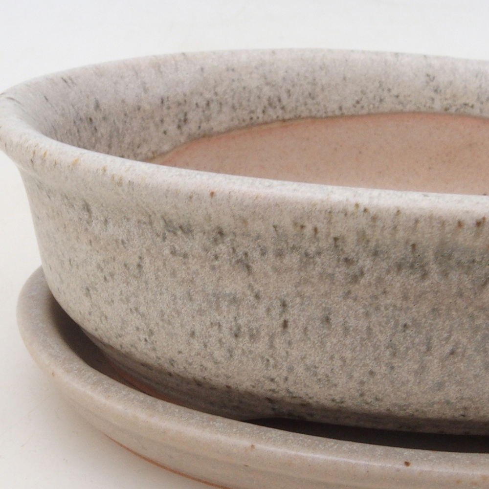 Bonsaischaal + schotel H04 - beige