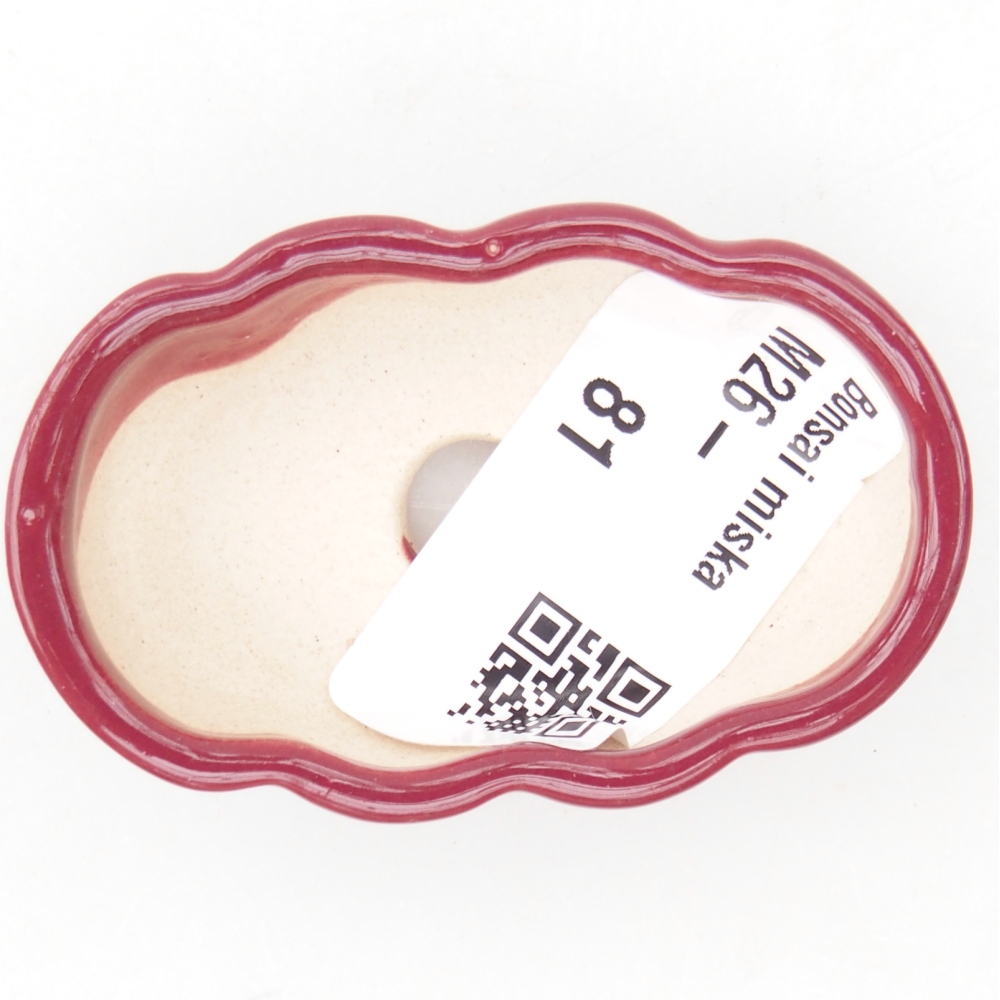 Mini bonsaischaal 5,5 x 3,5 x 1,5 cm, bordeauxrood