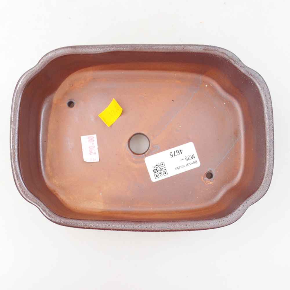 Bonsaischaal van keramiek 18 x 13 x 5 cm, bruin