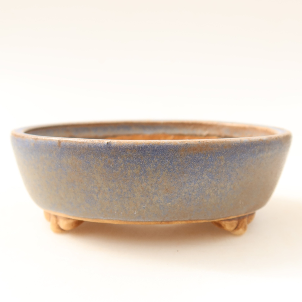 Keramische bonsaipot 12 x 10,5 x 4 cm, kleur: blauw