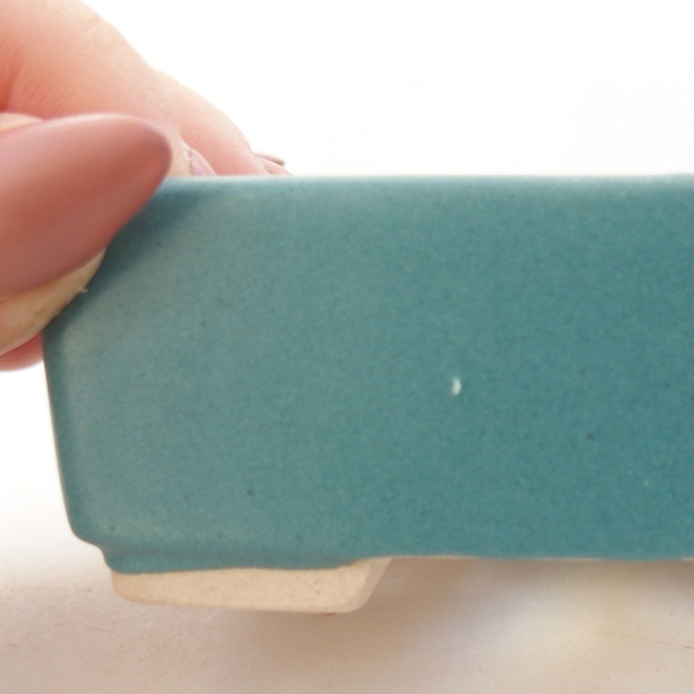 Bonsaischaal van keramiek 26 x 26 x 8 cm, kleur rood