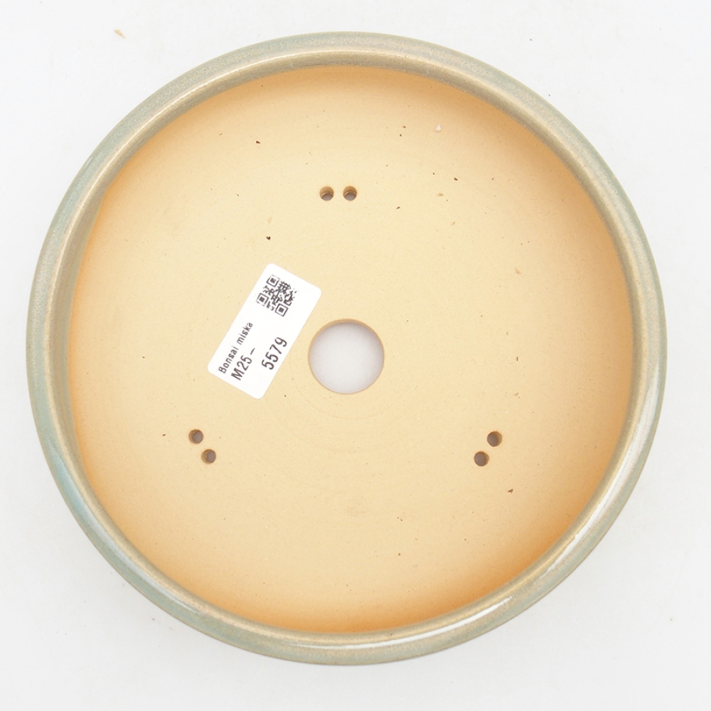 Bonsaischaal van keramiek 18 x 18 x 5,5 cm, groen