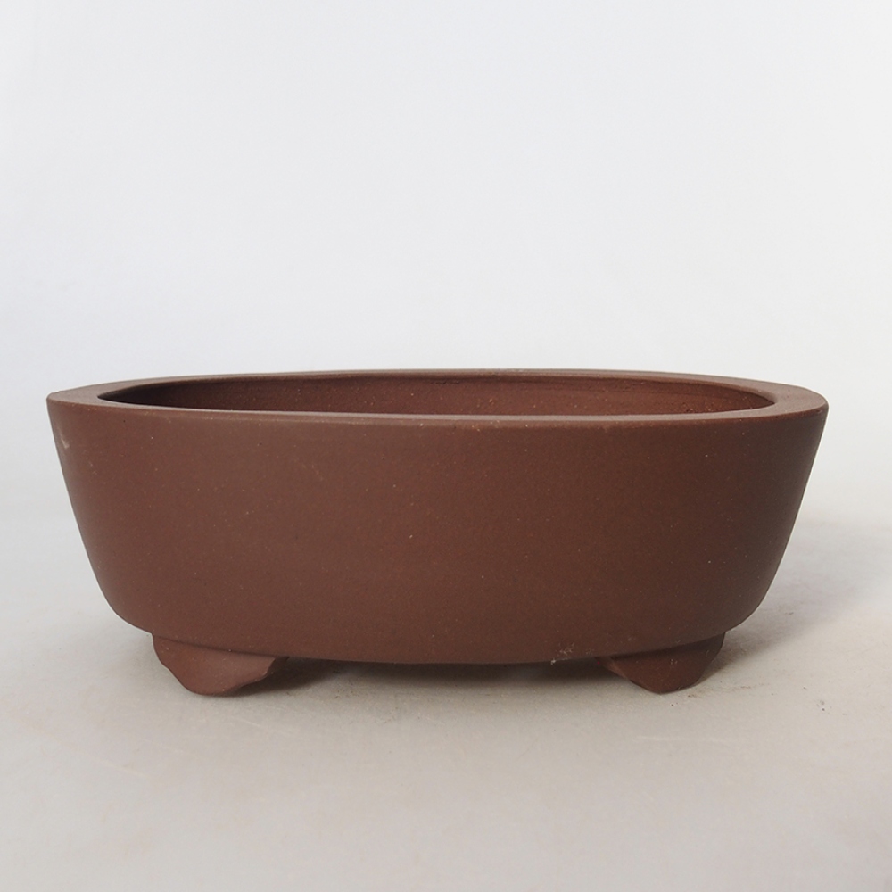 Bonsaischaal van keramiek 15,5 x 12 x 5,5 cm, bruin