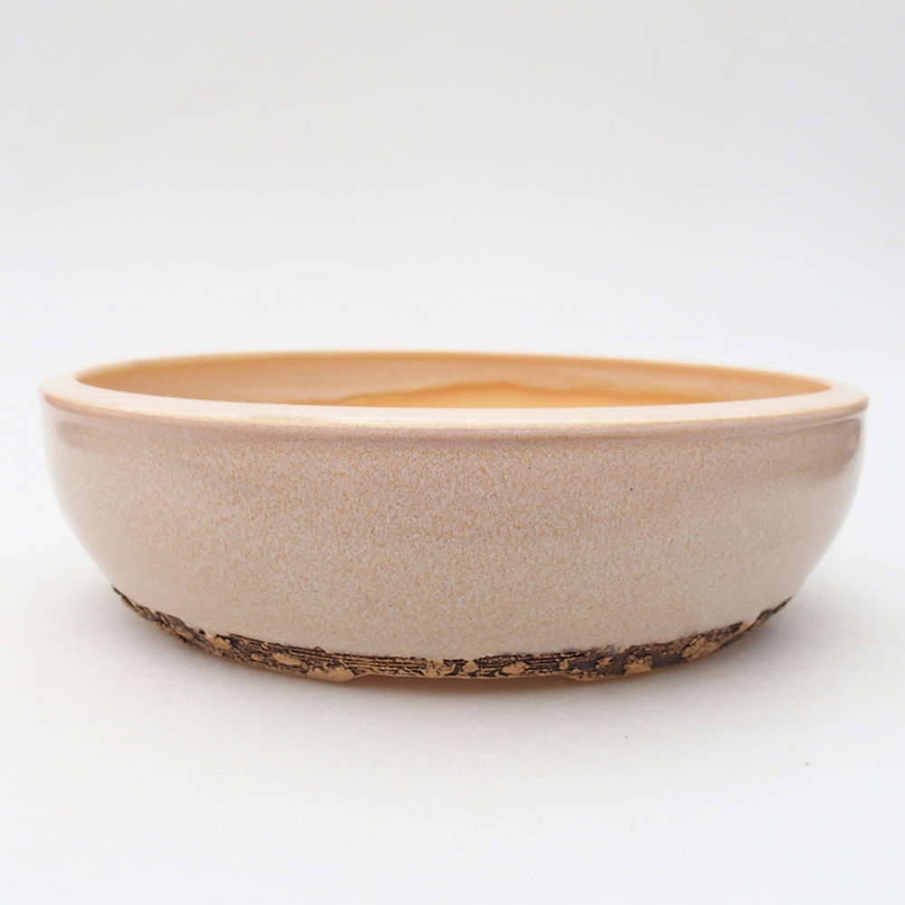 Bonsaischaal van keramiek 22 x 22 x 6 cm, roze