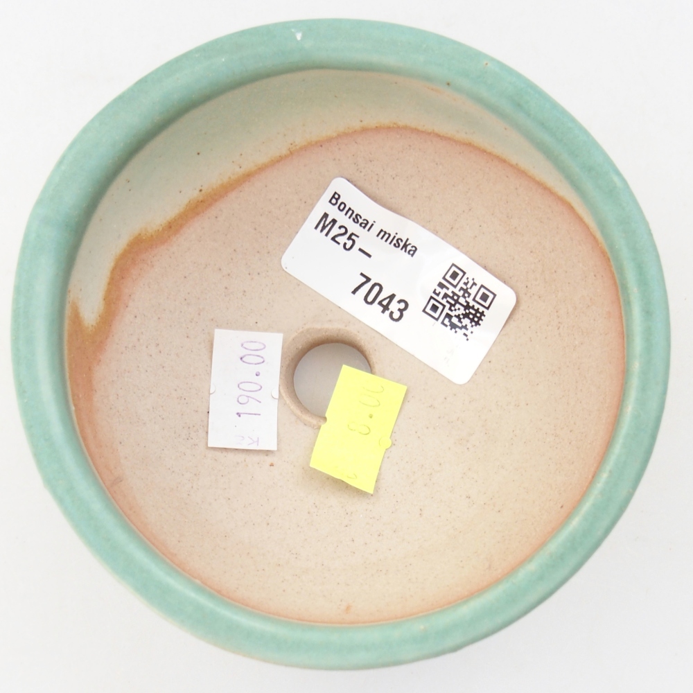 Bonsaischaal van keramiek 26 x 26 x 8 cm, kleur rood