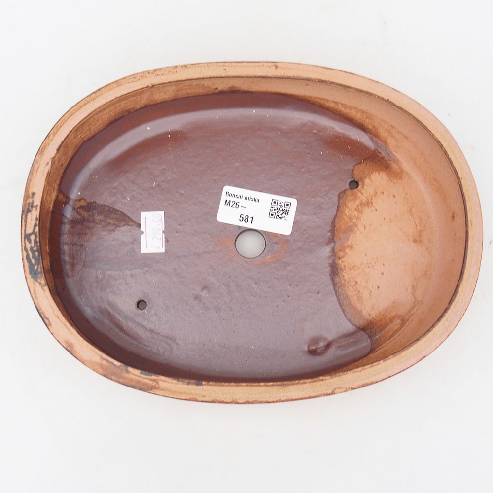 Bonsaischaal van keramiek 22 x 17 x 4 cm, roze