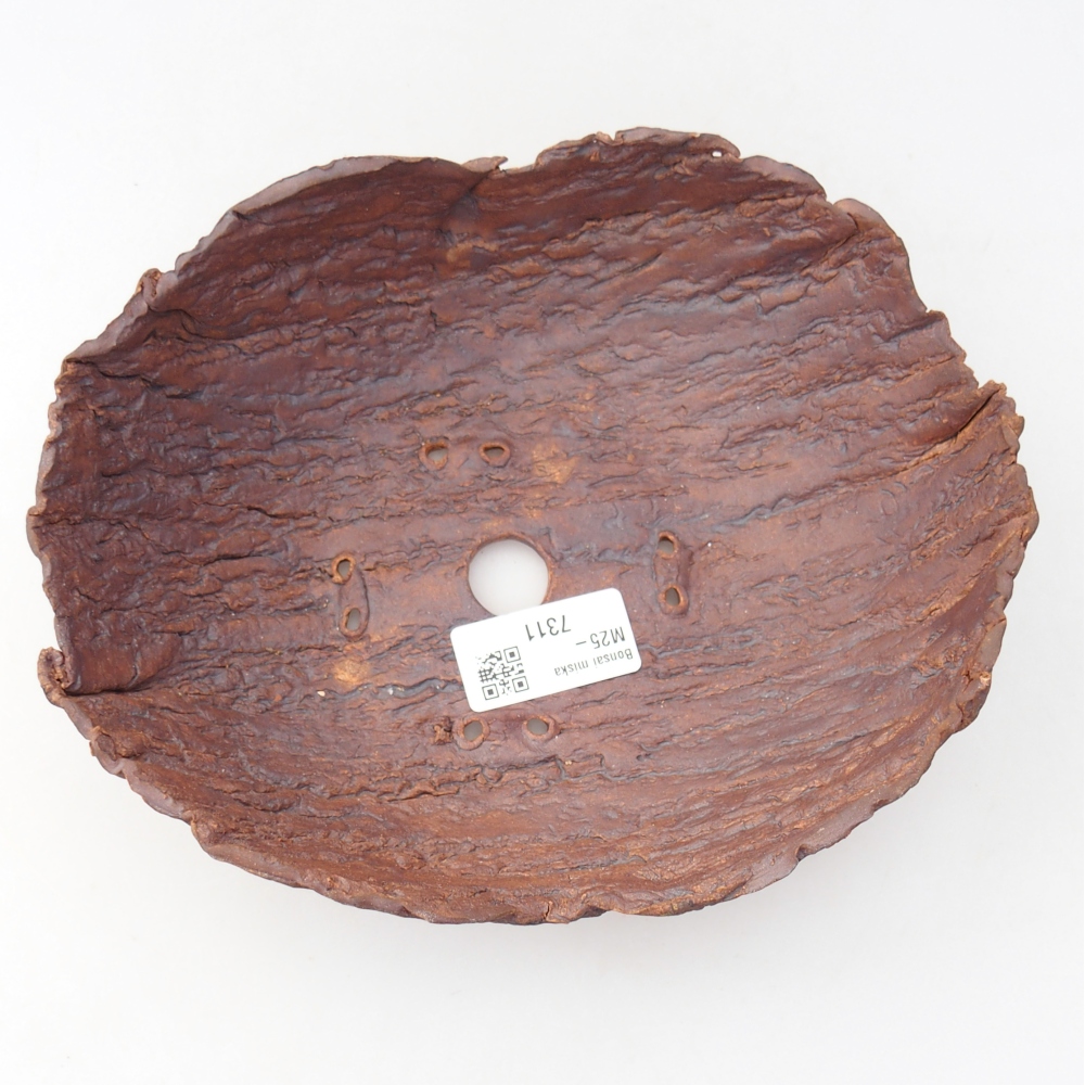 Keramische schaal 20 x 16 x 6 cm , kleur bruin