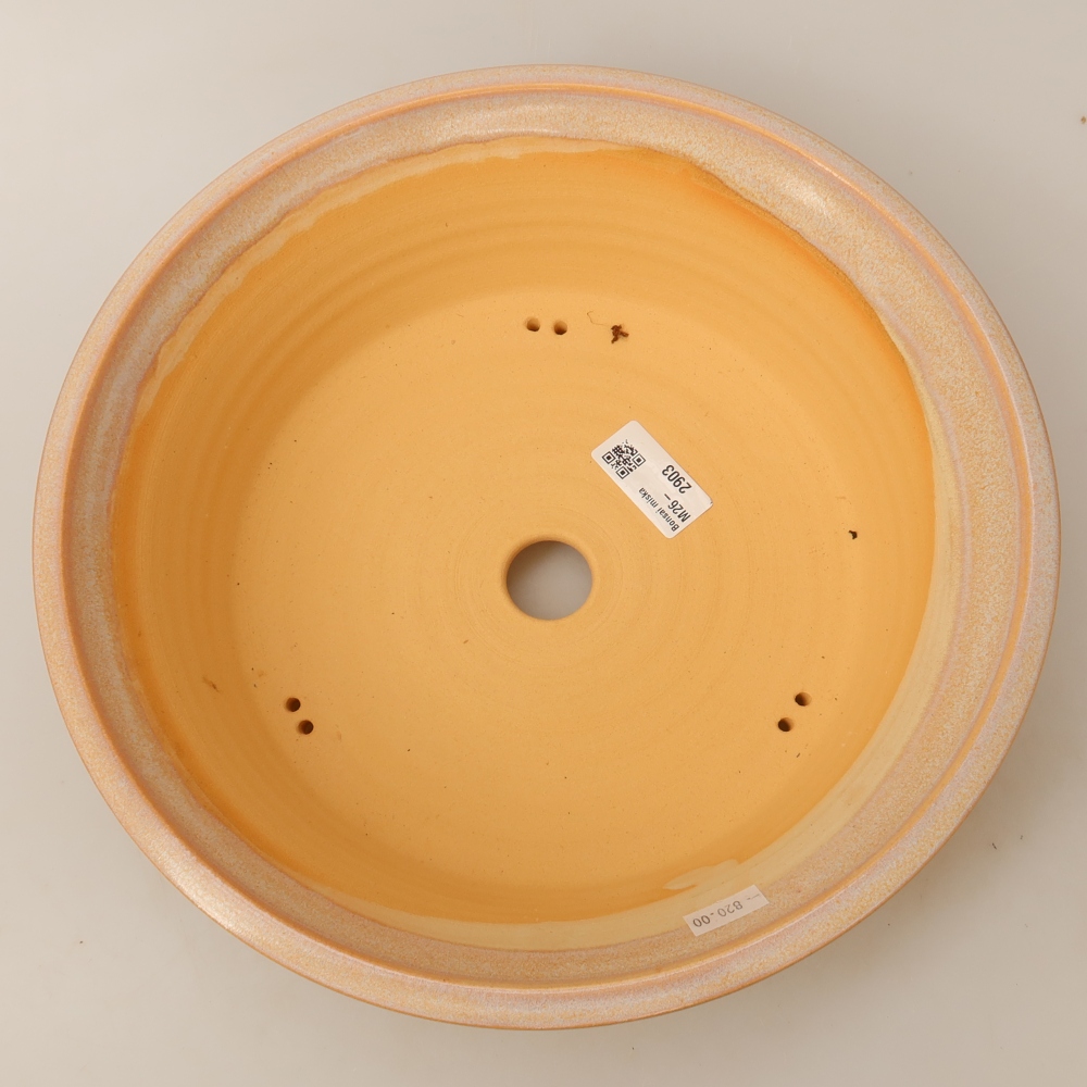 Keramische bonsaischaal 29 x 29 x 8,5 cm, kleur: beige