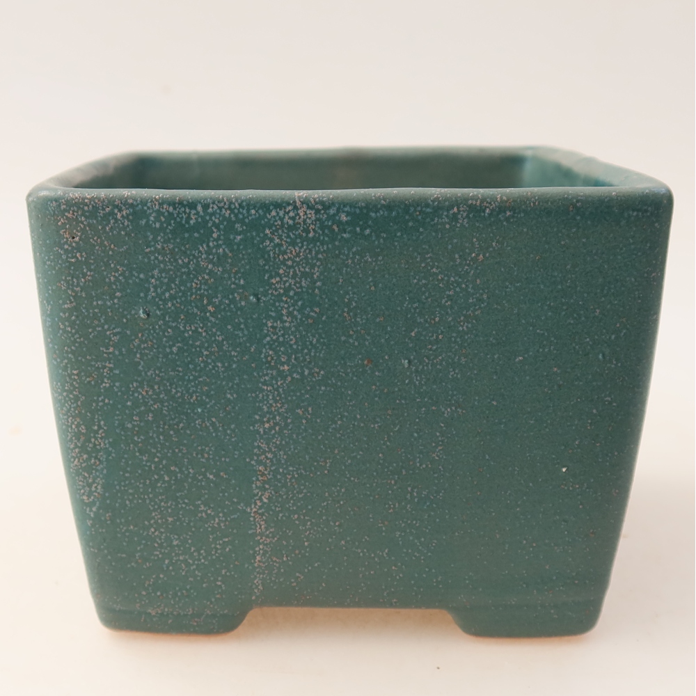 Keramische bonsaipot 11,5 x 11,5 x 9 cm, kleur: blauw