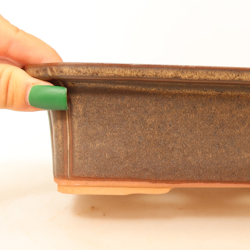 Keramische schaal  20 x 15,5 x 5,5 cm, kleur bruin