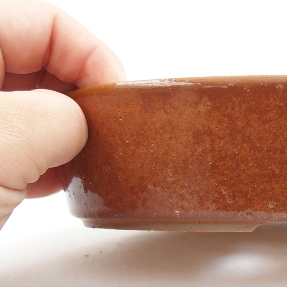 Bonsaischaal van keramiek 22 x 17 x 5 cm, groen