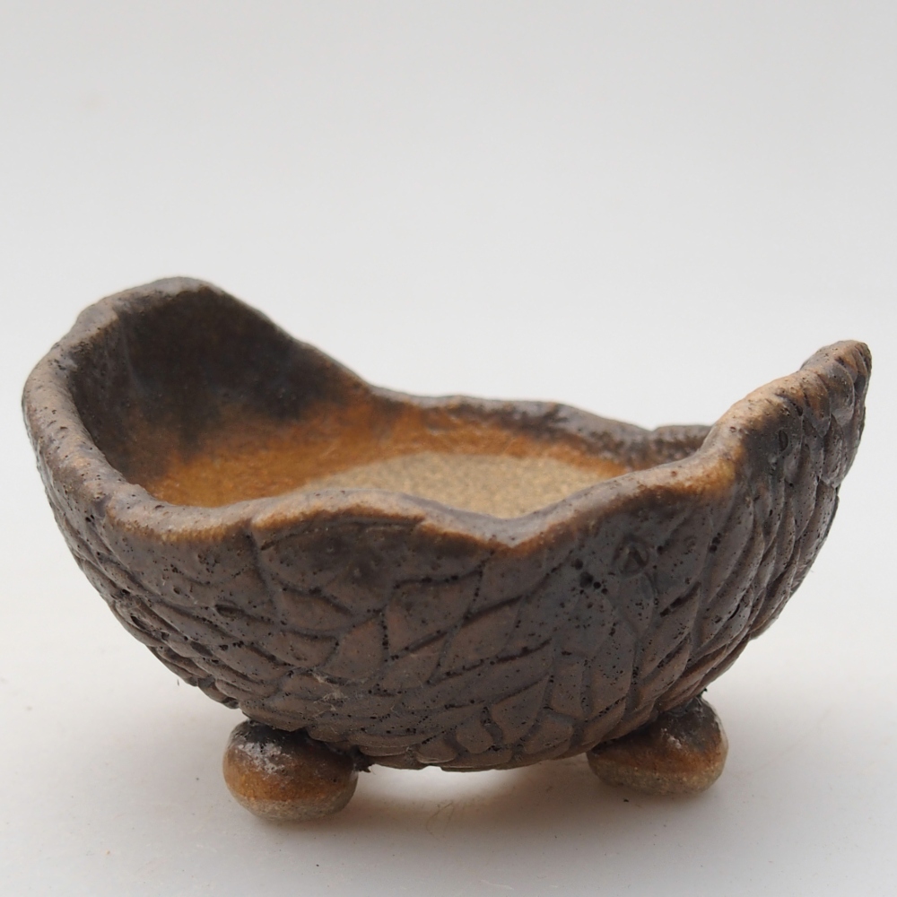 Keramisch Schelp 8,5 x 8,5 x 7 cm , kleur bruin