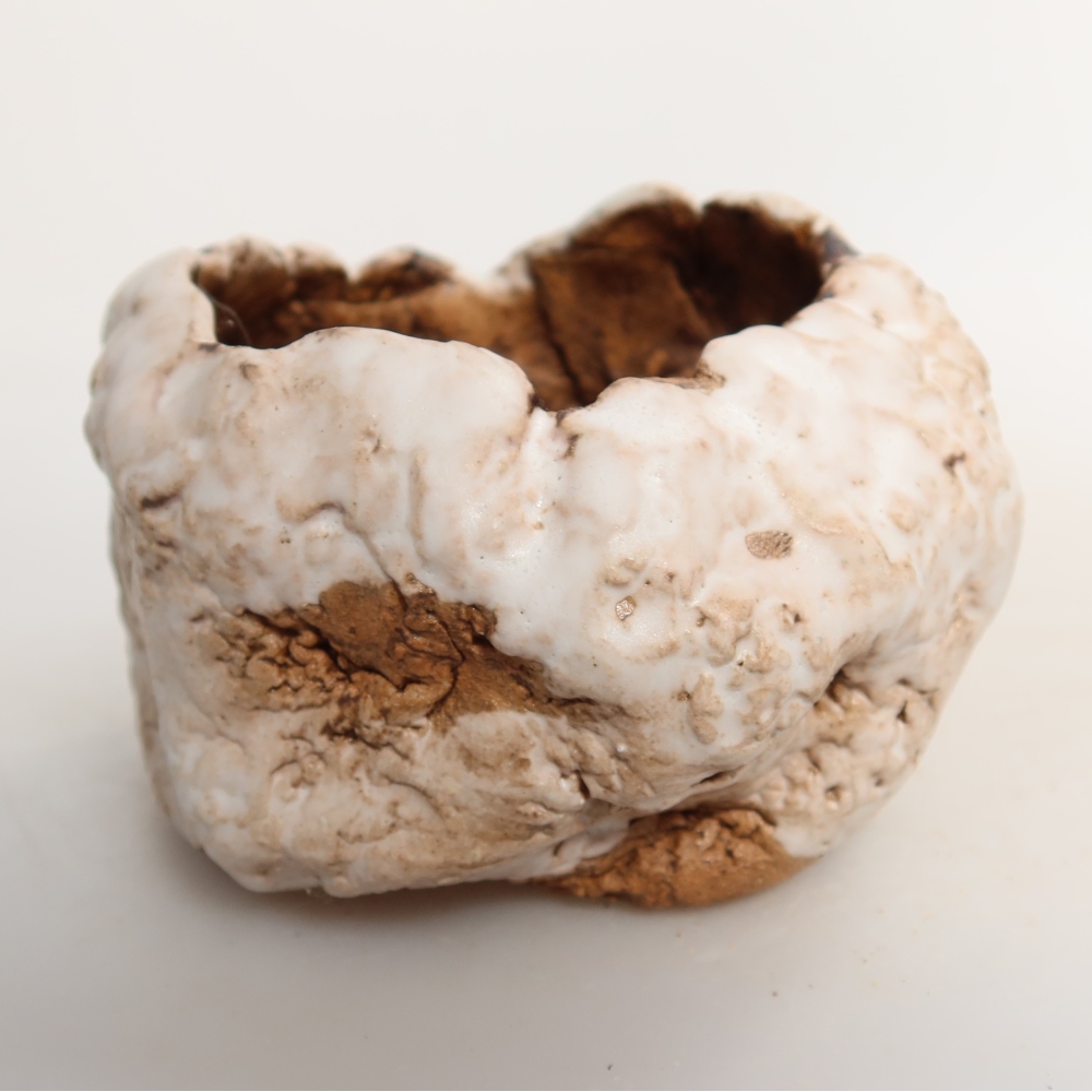 Keramische schaal  7,5 x 7 x 6 cm, kleur: wit
