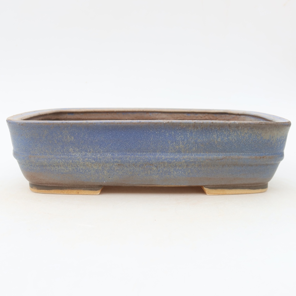 Keramische bonsaipot 23 x 19 x 6 cm, kleur: blauw