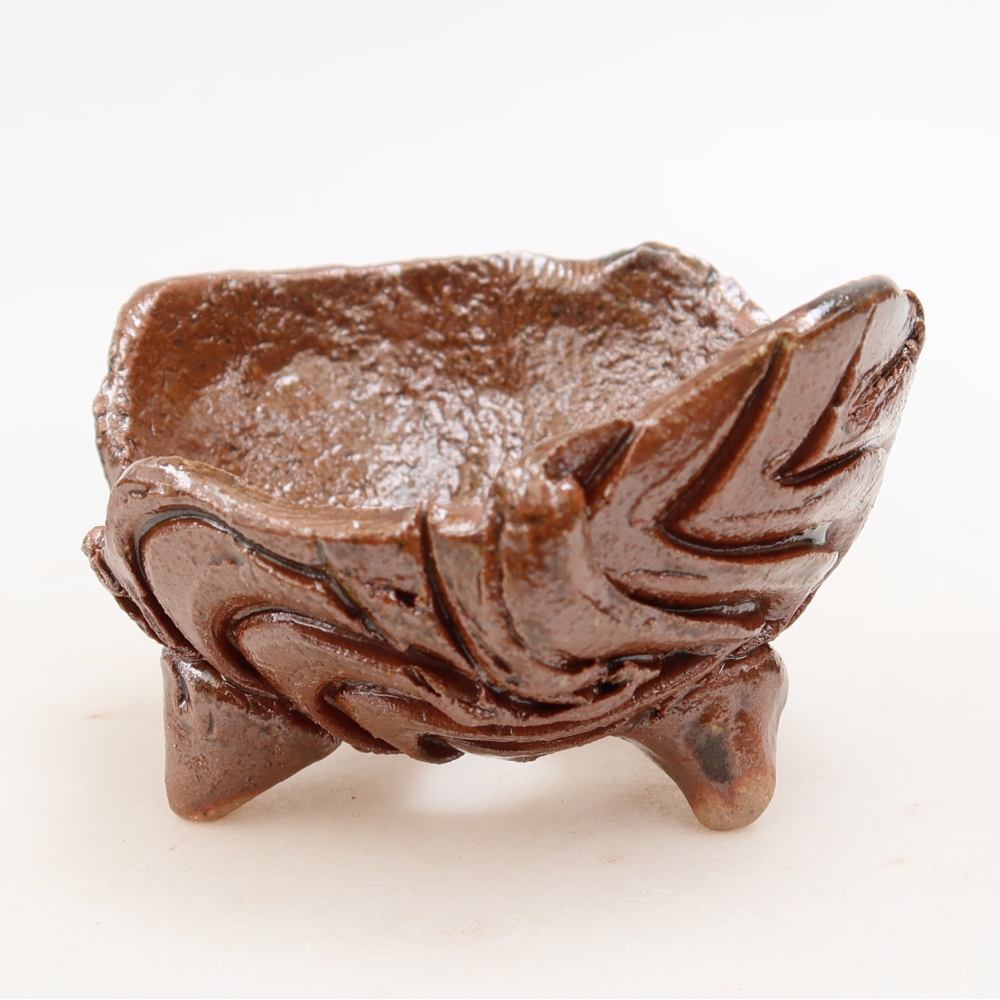 Keramische schelp 8 x 8 x 5 cm , kleur bruin