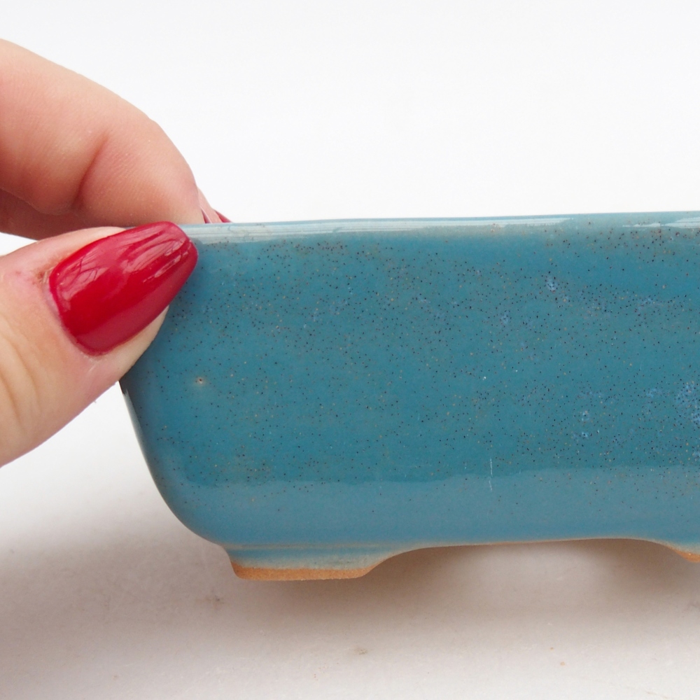 Bonsaischaal van keramiek 26 x 26 x 8 cm, kleur rood