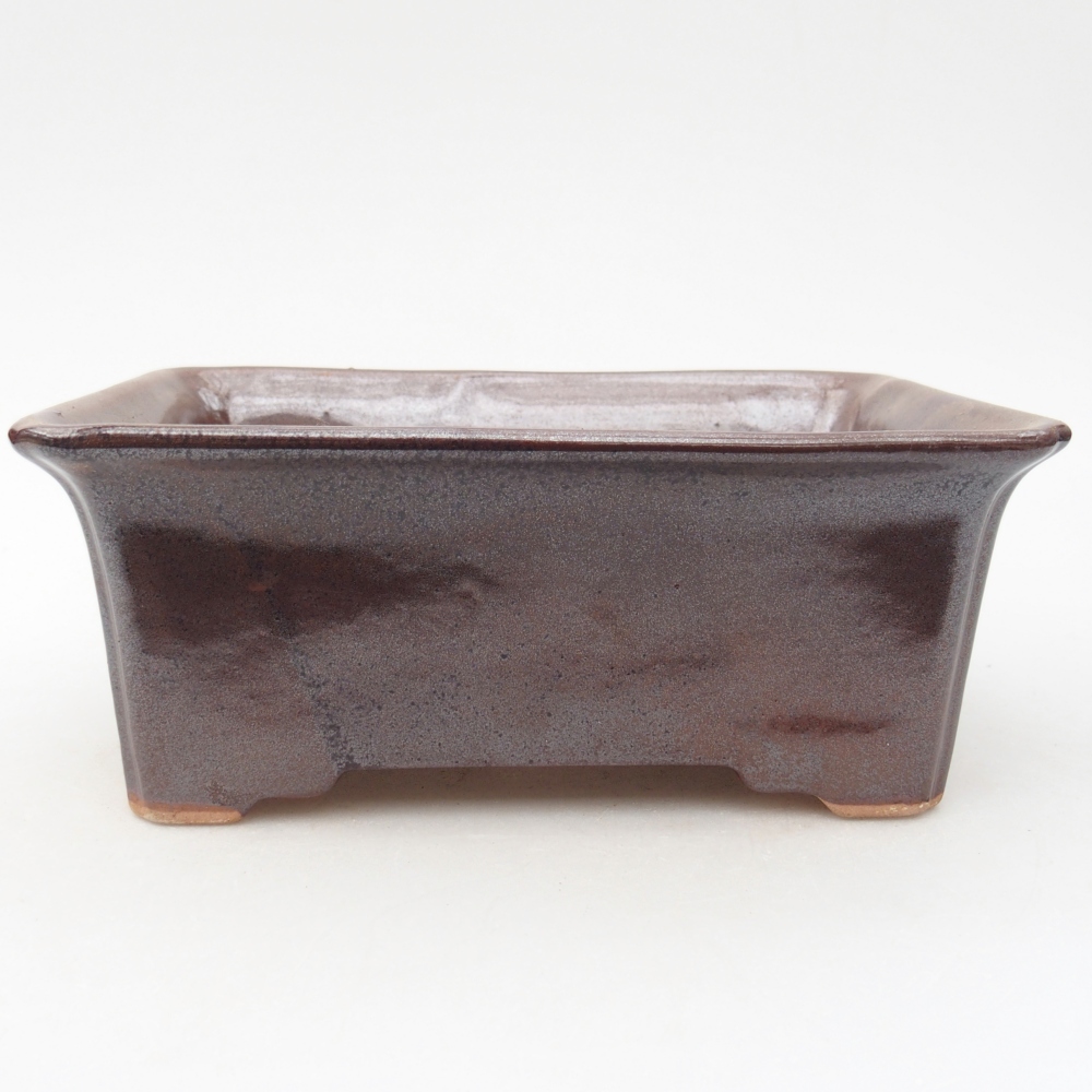 Bonsaischaal van keramiek 18 x 14 x 7 cm, bruin