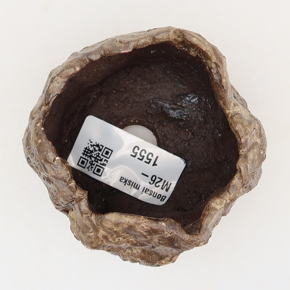 Keramische schaal  5,5 x 5,5 x 6 cm , kleur bruin