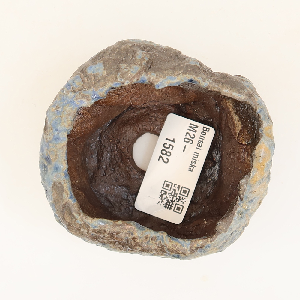 Keramische schaal  6 x 5 x 5 cm, kleur: blauw