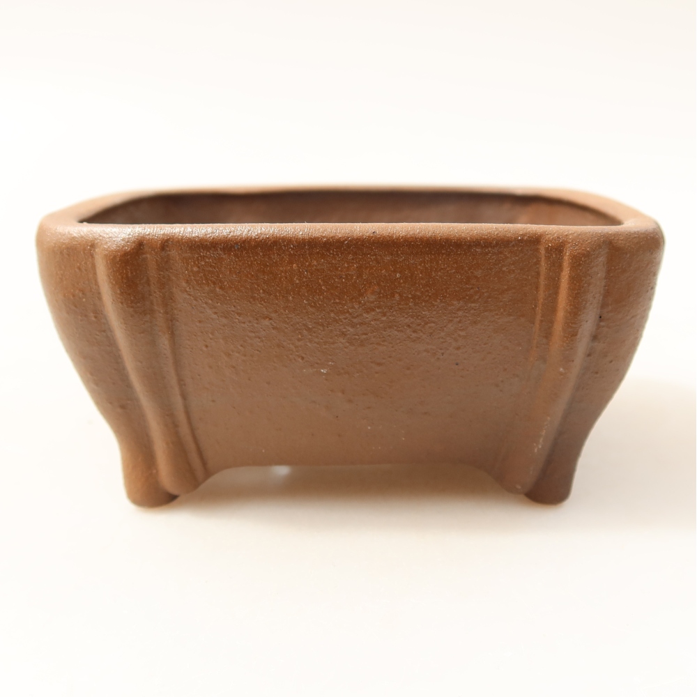 Bonsaischaal van keramiek 10,5 x 10,5 x 4,5 cm, bruin