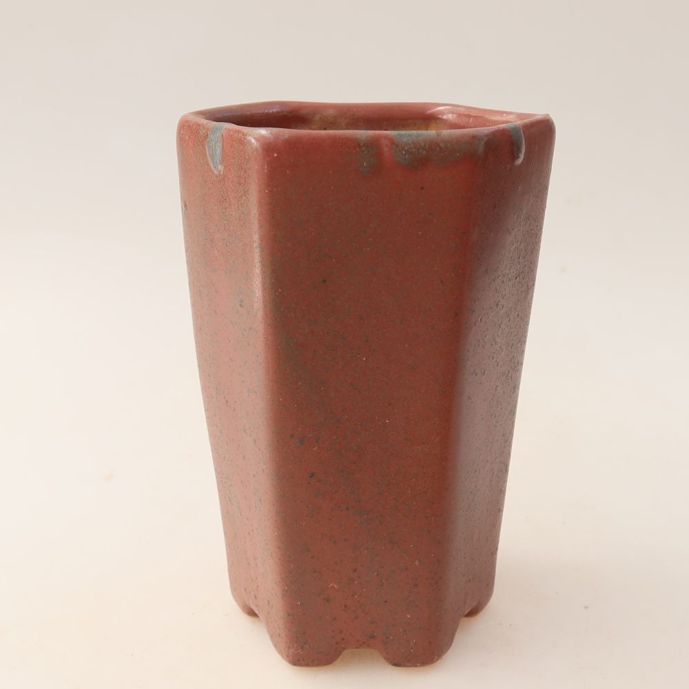 Keramische bonsaischaal 9,5 x 8,5 x 14,5 cm, kleur: roze