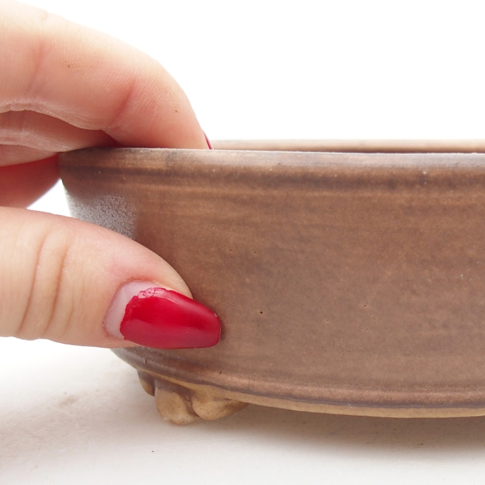 Bonsaischaal van keramiek 15,5 x 15,5 x 5 cm, roze