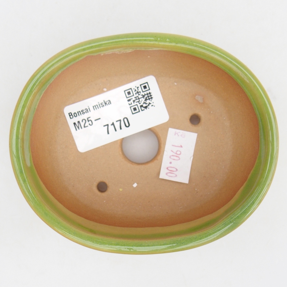 Bonsaischaal van keramiek 26 x 26 x 8 cm, kleur rood