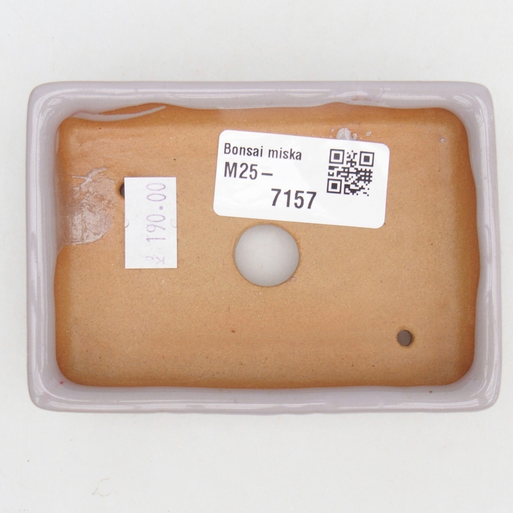 Bonsaischaal van keramiek 26 x 26 x 8 cm, kleur rood