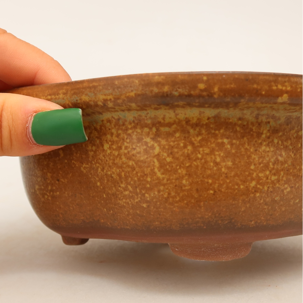 Keramische schaal  16,5 x 14,5 x 6 cm, kleur bruin