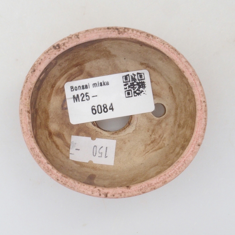 Bonsaischaal van keramiek 10 x 8,5 x 4 cm, bruin