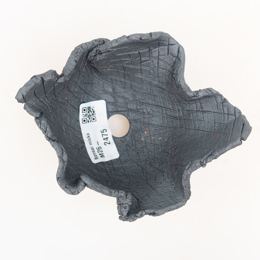 Keramische schaal  10 x 10 x 7,5 cm, metaalachtige kleur