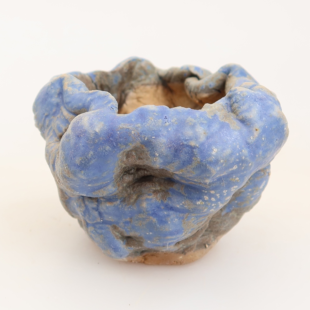 Keramische schaal  5 x 4 x 5 cm, kleur: blauw