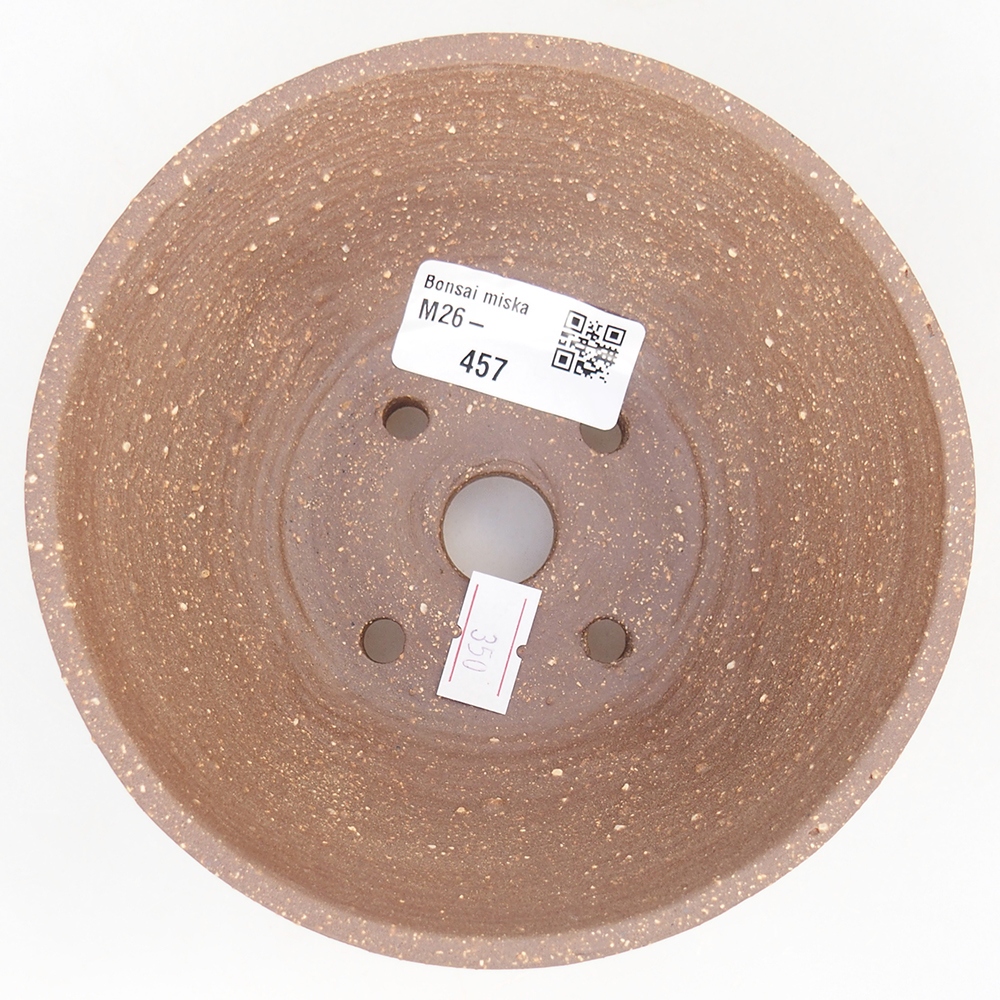 Bonsaischaal van keramiek 13,5 x 13,5 x 6,5 cm, bruin