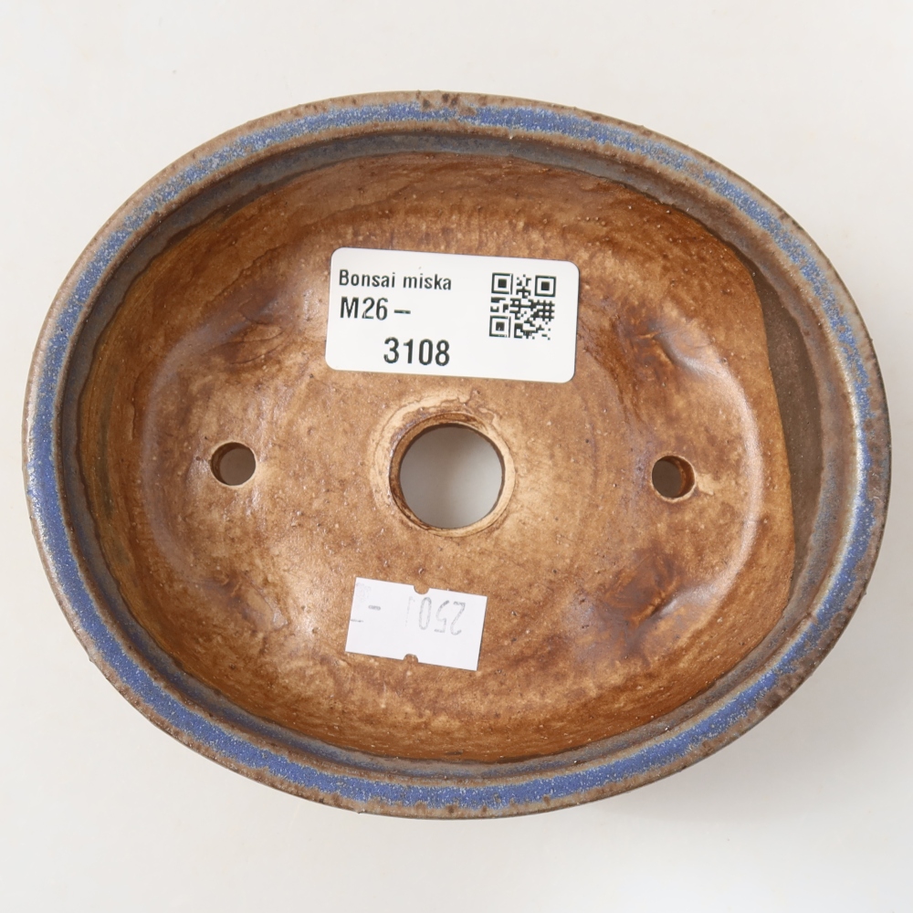 Keramische bonsaipot 12 x 10,5 x 4 cm, kleur: blauw