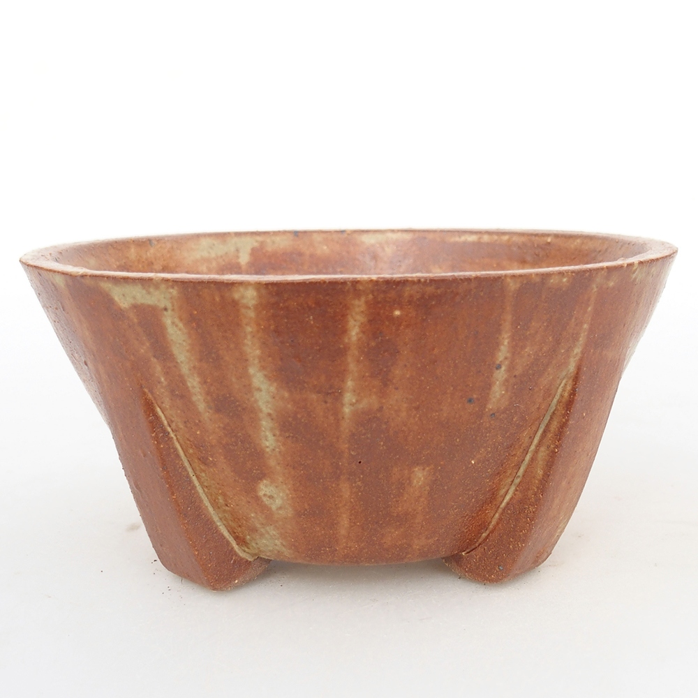 Bonsaischaal van keramiek 13,5 x 13,5 x 6,5 cm, bruin