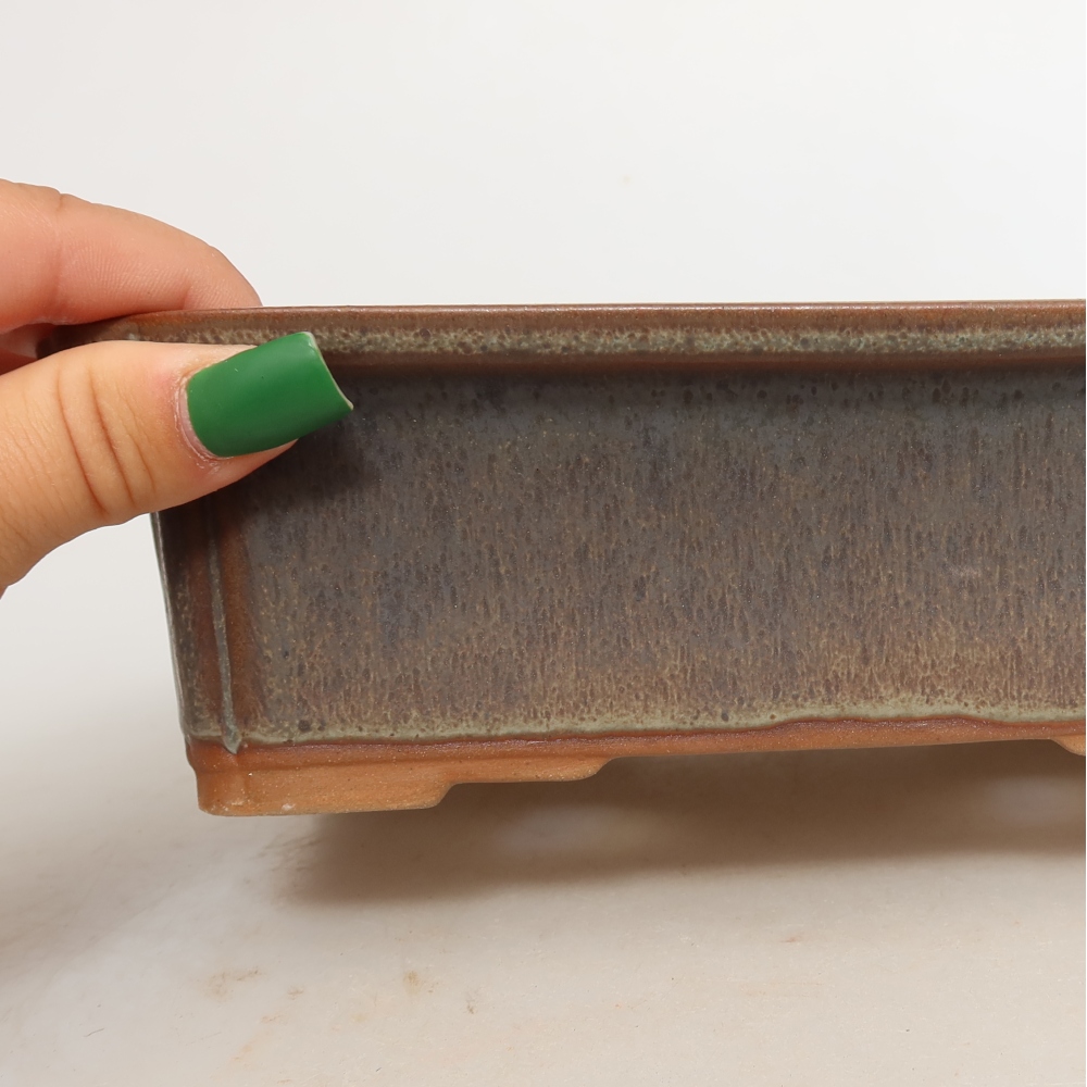 Keramische schaal  20 x 15,5 x 5,5 cm, kleur bruin