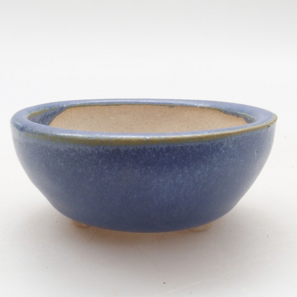 Mini bonsaischaal 6 x 6 x 2,5 cm, kleur blauw