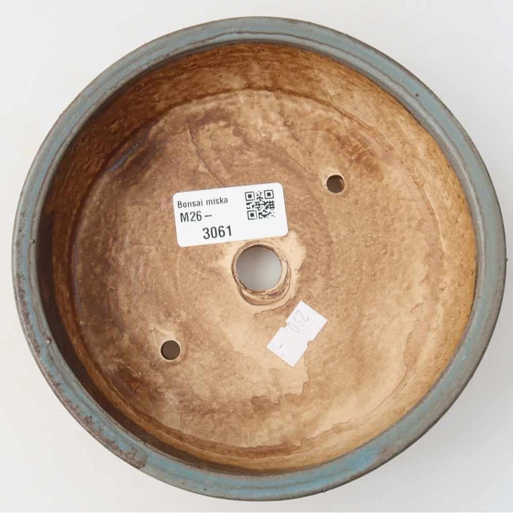 Keramische bonsaipot 15,5 x 15,5 x 5 cm, kleur: blauw
