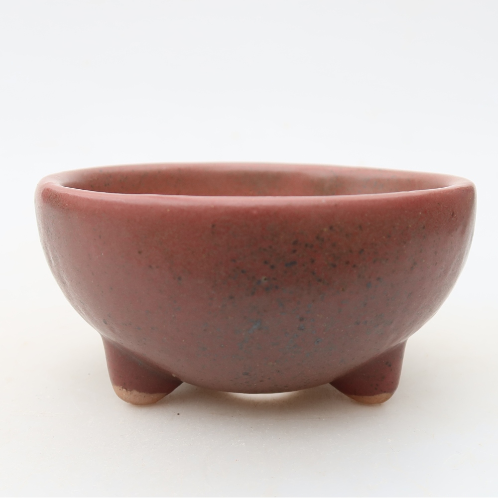 Keramische bonsaipot 10 x 10 x 5 cm, kleur: roze