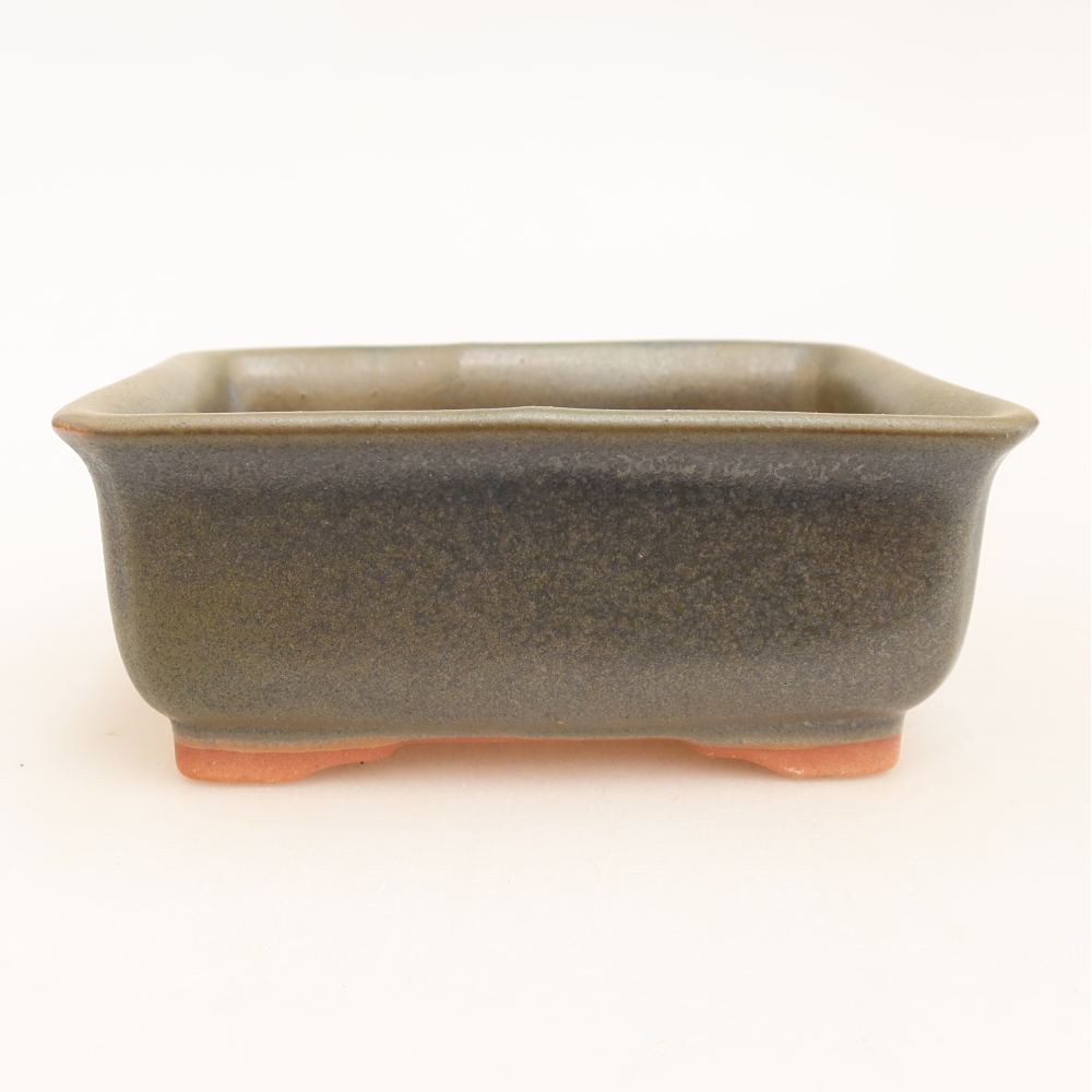 Keramische bonsaipot 12 x 10 x 5 cm, kleur groen