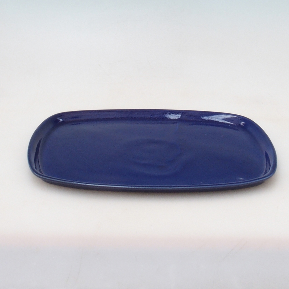 Keramische schotel H09 - 28,5 x 19,5 x 1,5 cm - blauw