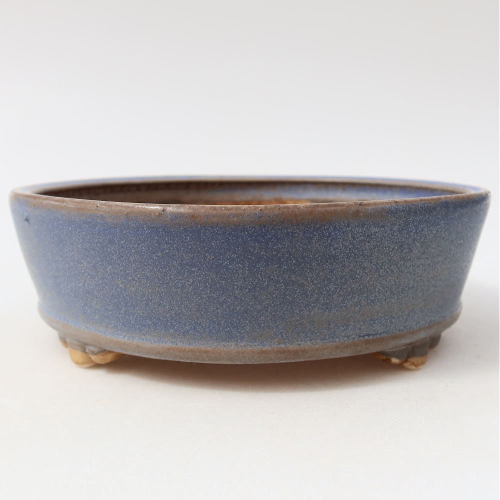 Keramische bonsaipot 15,5 x 15,5 x 5 cm, kleur: blauw