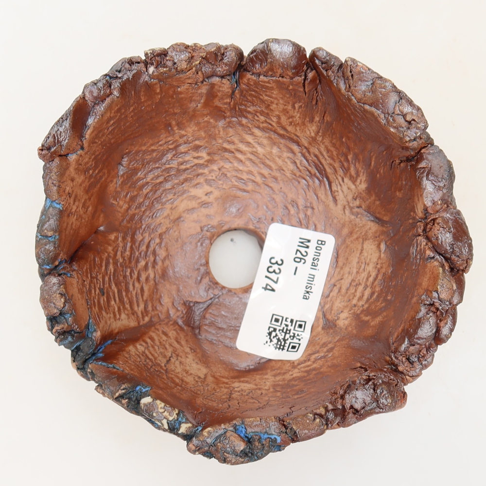 Keramische schaal 11 x 10,5 x 6 cm, kleur: blauw