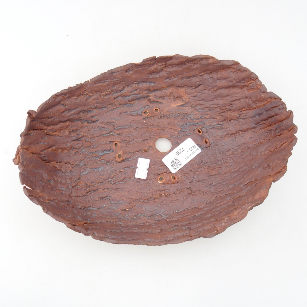 Keramisch Schelp 27 x 19 x 7 cm , kleur bruin