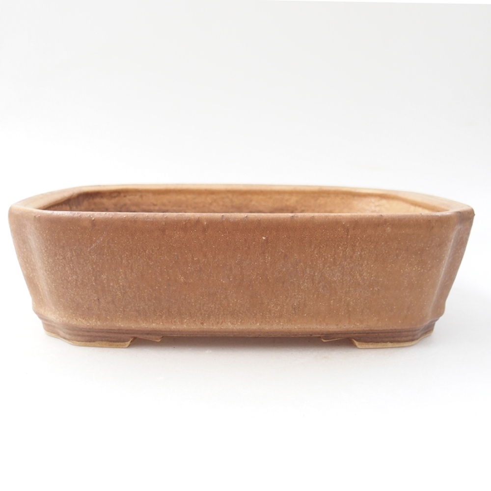 Bonsaischaal van keramiek 21 x 18 x 6 cm, roze