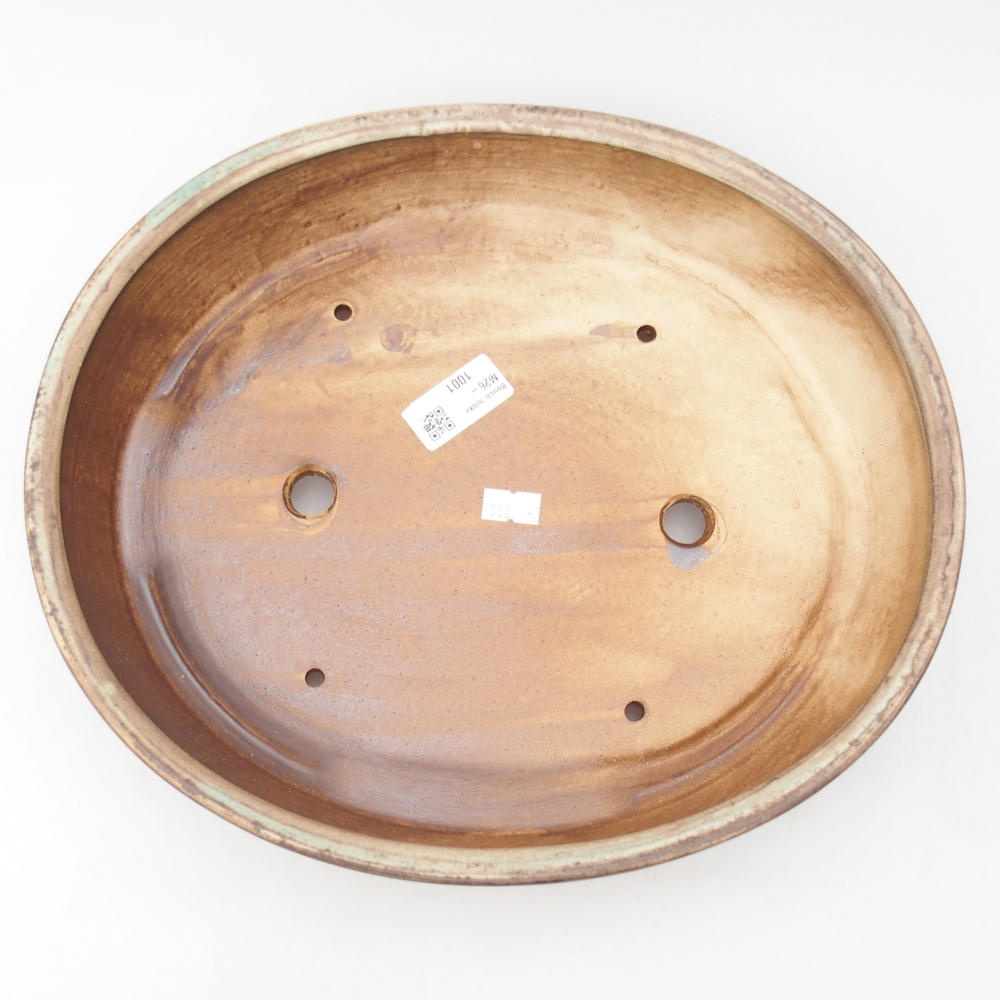 Bonsaischaal van keramiek 31,5 x 27,5 x 6 cm, groen