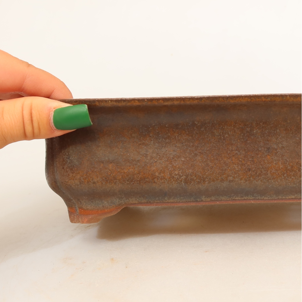 Keramische schaal  24 x 17 x 6 cm, kleur bruin