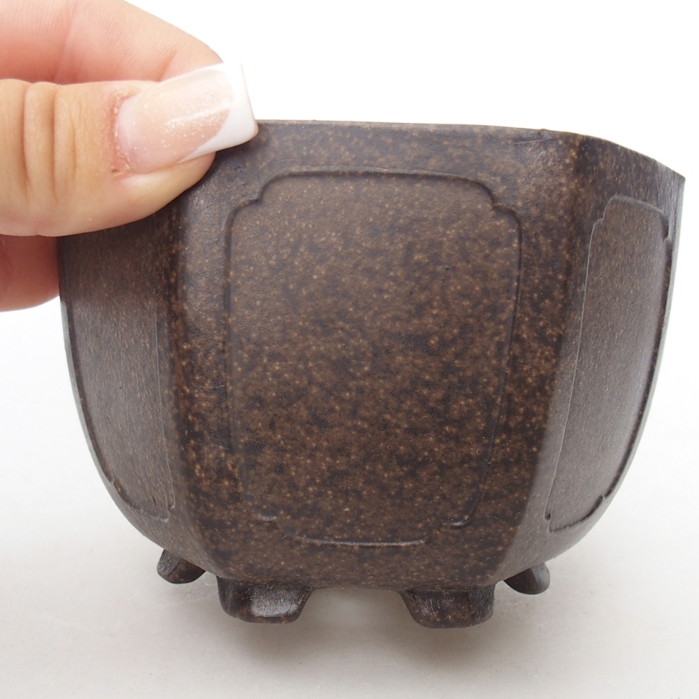 Kom 10,5 x 9,5 x 7,5 cm bruin oker