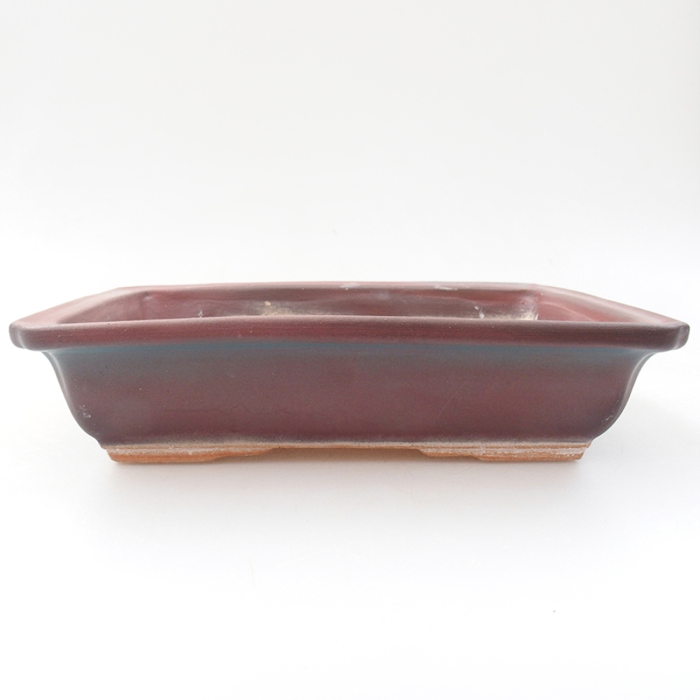 Bonsaischaal van keramiek 17,5 x 13 x 4 cm, roze